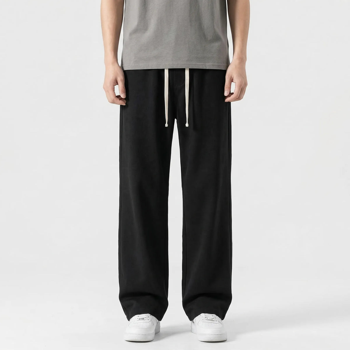 Splashcut - Washed Loose Straight Micro-Flared Jeans  Everyday Street Style