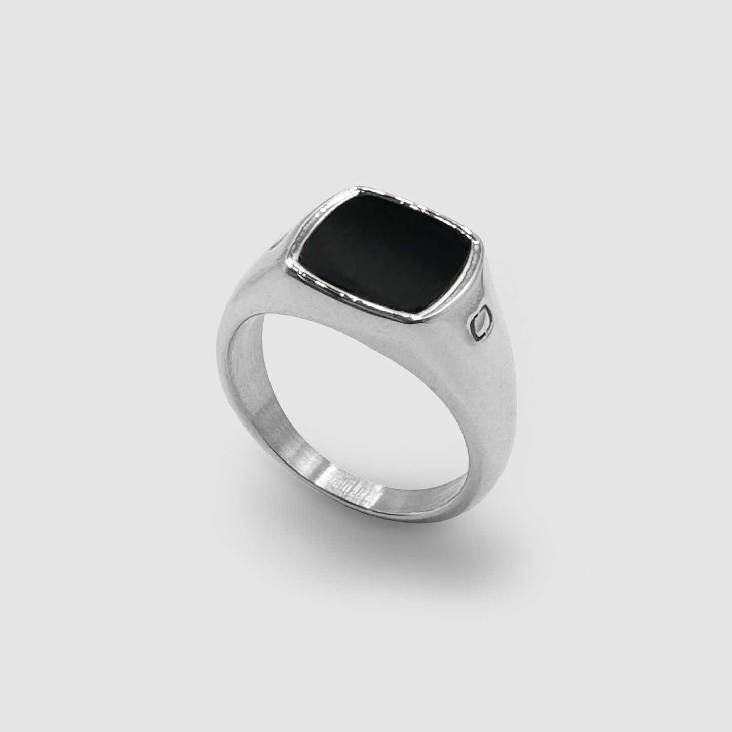 Onyx Signet Ring | Gold or Silver | Men | Stainless Steel | Black Onyx Gemstone | Steven & Levon