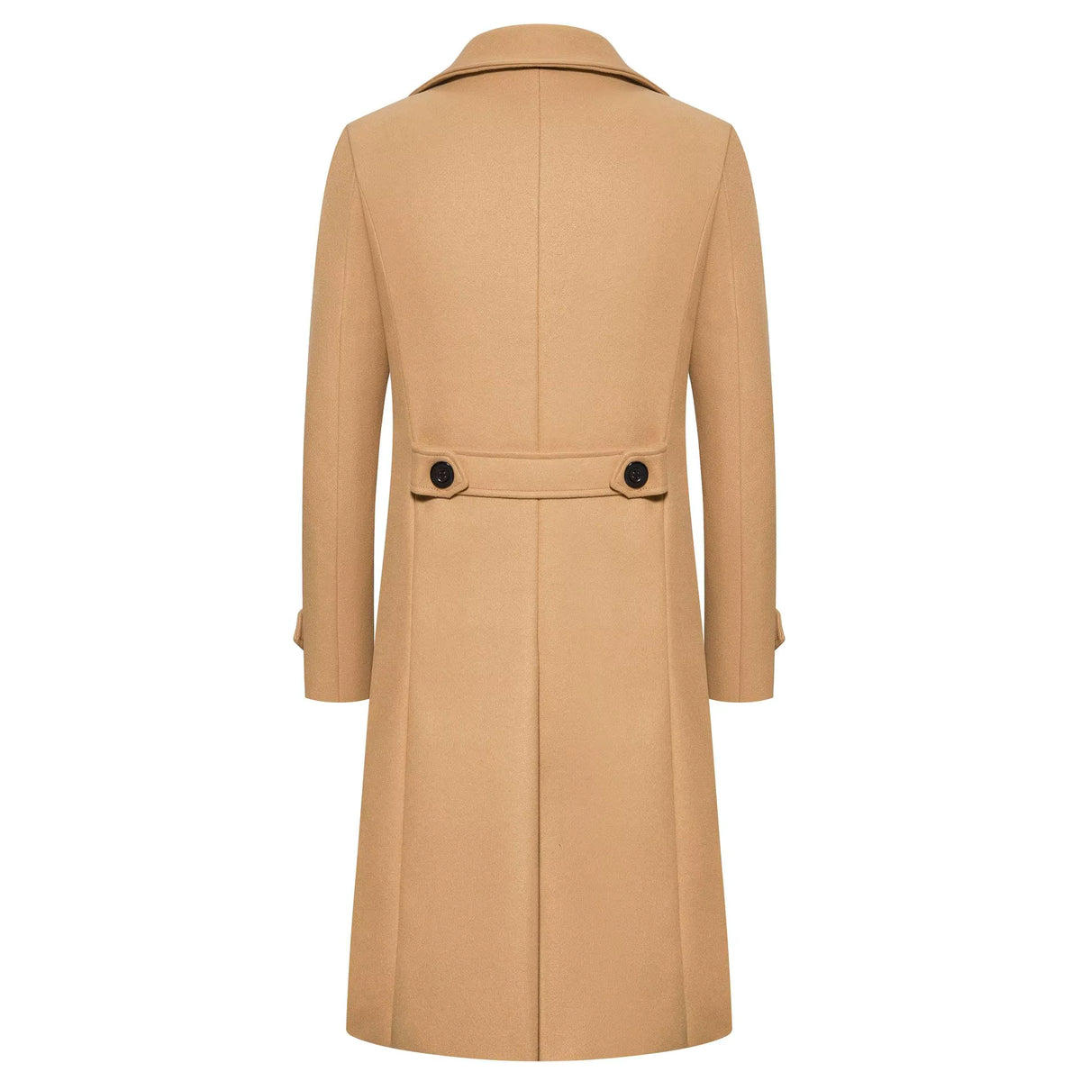 Wool Blend Trench Coat | Men Peacoat | Slim Fit Double Breasted Turn-Down Collar | Steven & Levon