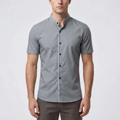 Strativo - Solid Colour Short Sleeve Casual Shirt  Everyday Casual Wear
