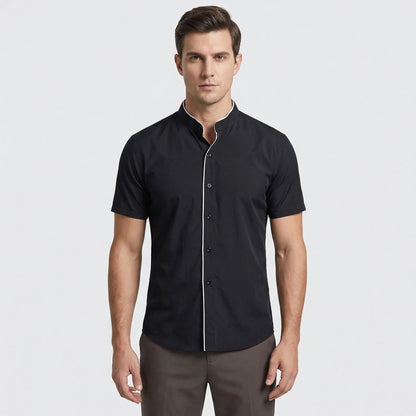 Strativo - Solid Colour Short Sleeve Casual Shirt  Everyday Casual Wear