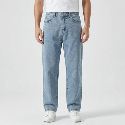 Stredge - Baggy Wide-Leg Cargo Denim Trousers  Casual Everyday Wear