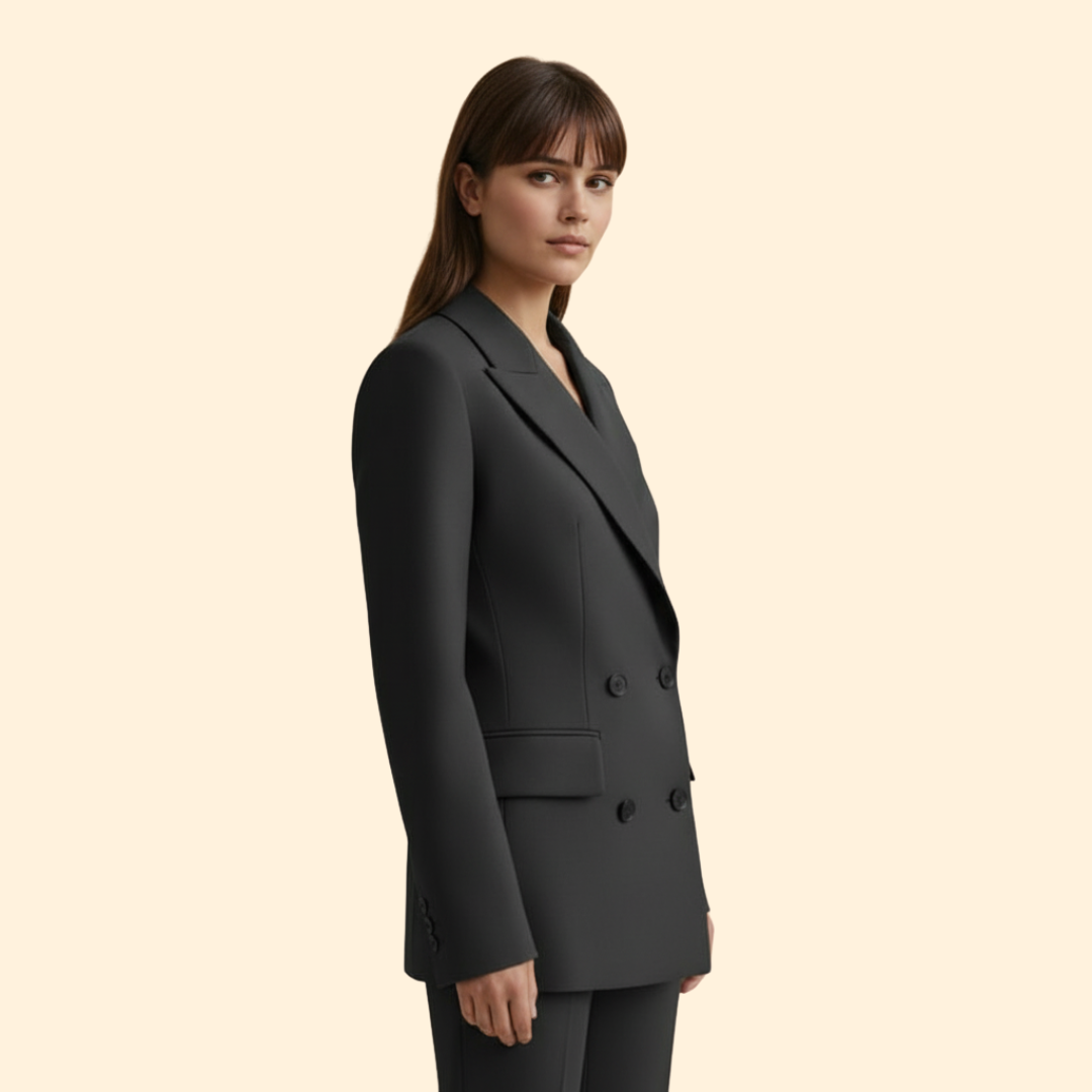 Women's Structured Blazer | Clean Tailored Design | Smart Casual Jacket | Steven & Levon