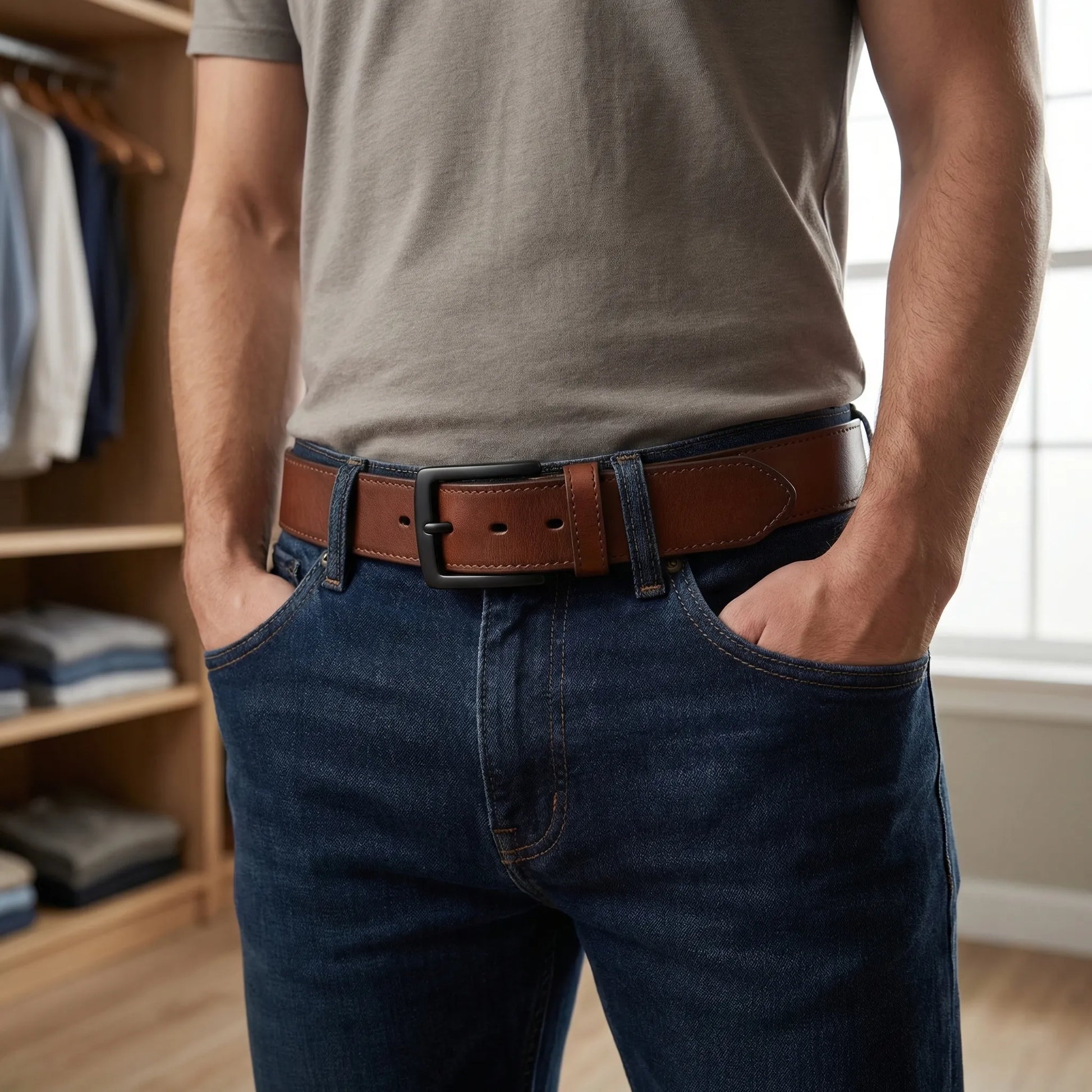 Struxe - Pin Buckle Waist Belt Unisex Everyday Wear  Styling Jeans Outfits