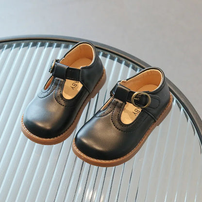 Girls T-Strap Oxford Shoes | PU Leather | School Girls T-Strap Oxford Shoes | PU Leather | School Dress Shoes | Buckle Strap | Brown | Steven & LevonShoes | Buckle Strap | Brown | Steven & Levon