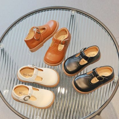 Girls T-Strap Oxford Shoes | PU Leather | School Girls T-Strap Oxford Shoes | PU Leather | School Dress Shoes | Buckle Strap | Brown | Steven & LevonShoes | Buckle Strap | Brown | Steven & Levon