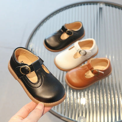 Girls T-Strap Oxford Shoes | PU Leather | School Girls T-Strap Oxford Shoes | PU Leather | School Dress Shoes | Buckle Strap | Brown | Steven & LevonShoes | Buckle Strap | Brown | Steven & Levon