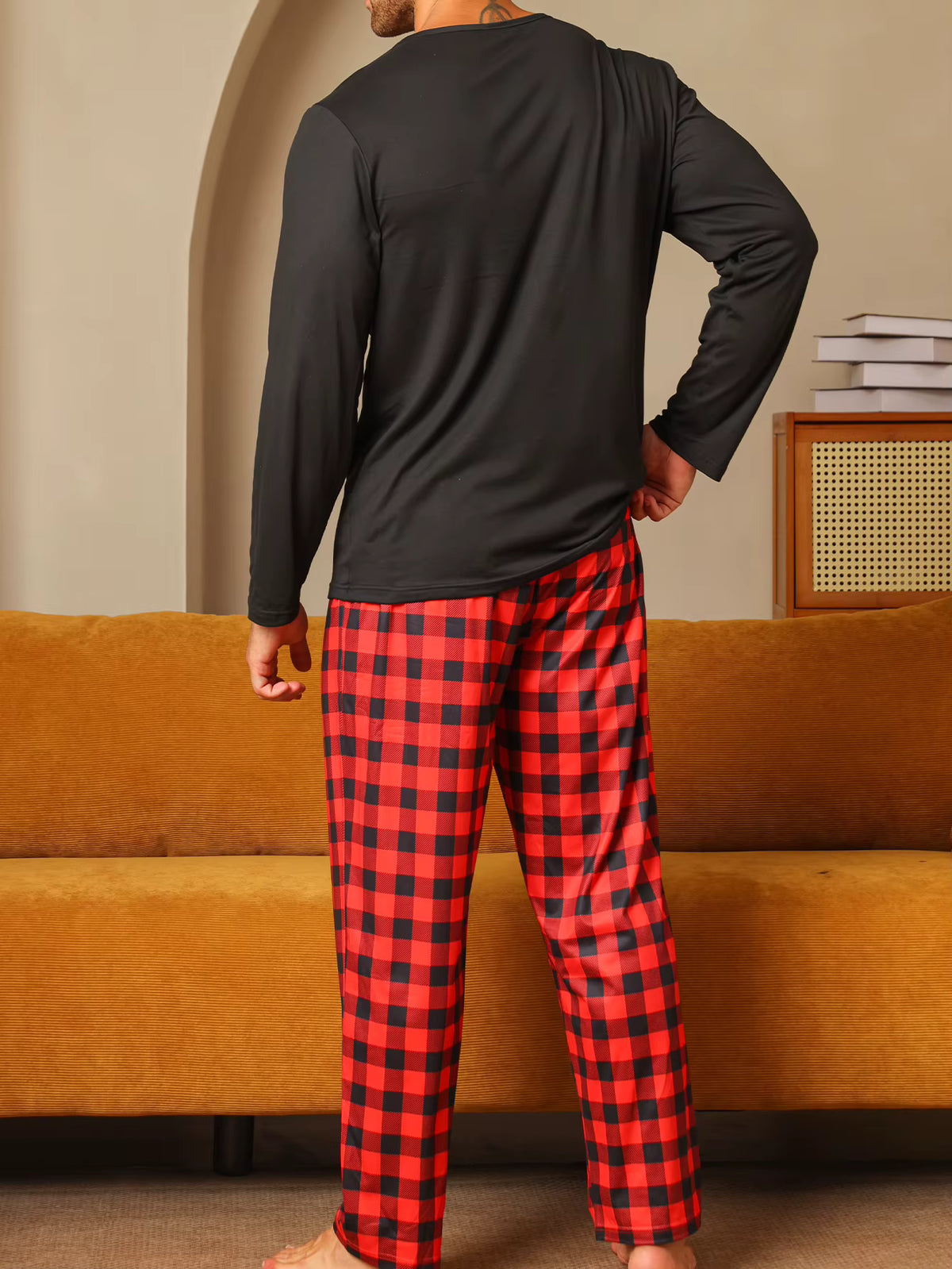 Checkered Sleepwear | Men's Pajama | Cotton Blend | Long Sleeve | Relaxed Fit | Steven & Levon
