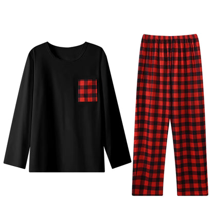 Checkered Sleepwear | Men's Pajama | Cotton Blend | Long Sleeve | Relaxed Fit | Steven & Levon