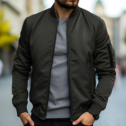Men's Zip-Up Jacket | Men | Ribbed Cuffs | Casual Lightweight Coat | Steven & Levon