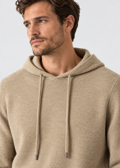 Men's Wool Hoodie | Warm Pullover Jumper | Casual Everyday Wear | Steven & Levon