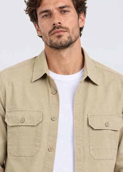 Men's Cotton Casual Shirt | Cotton | Relaxed Fit Button-Up | Everyday Smart Casual | Steven & Levon