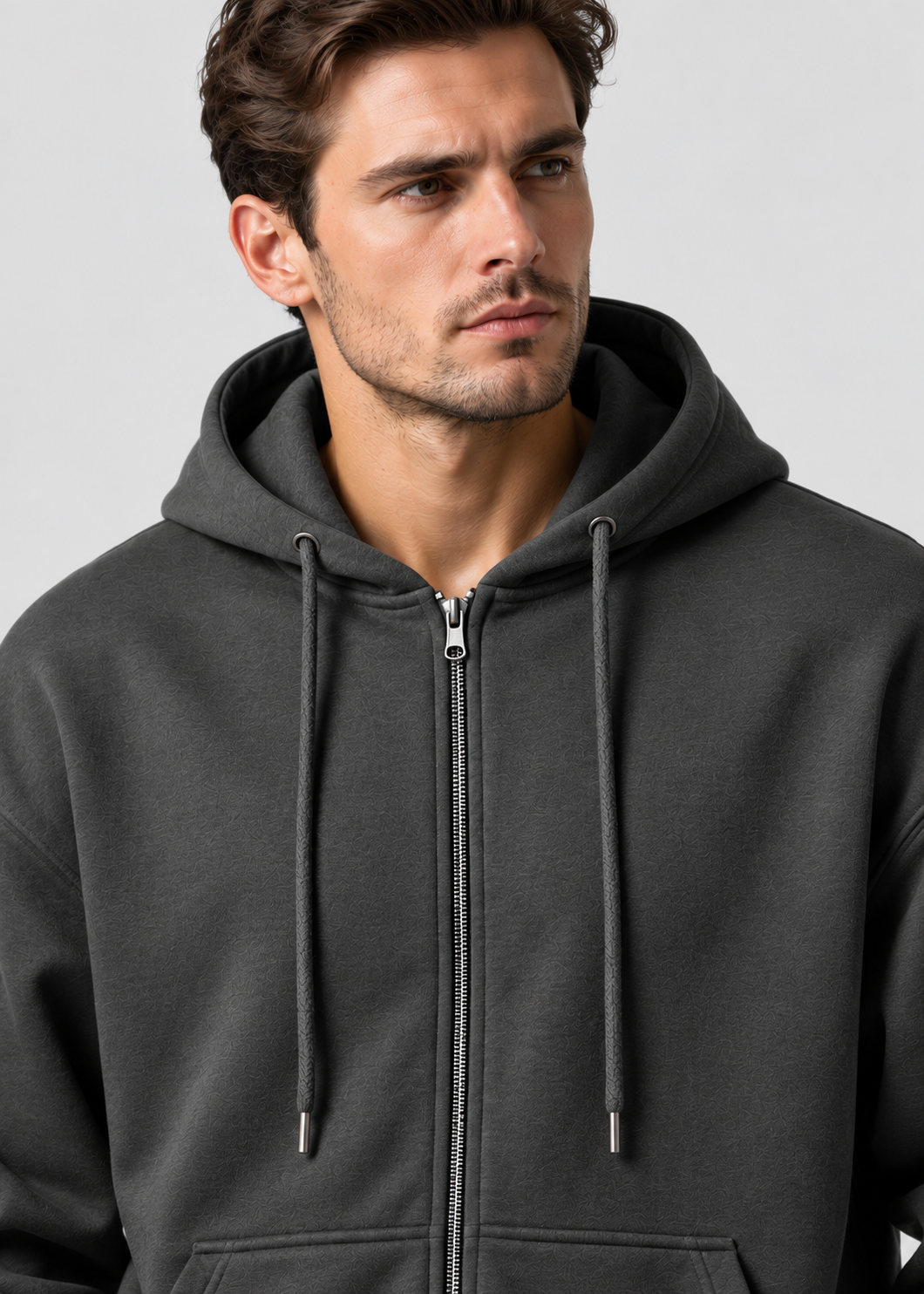 Men's Loose Fit Zip-Up Hoodie | Casual Hooded Sweatshirt | Everyday Wear | Steven & Levon