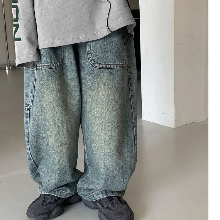 Kids Cartoon Patch Denim Jeans | Boys | Elastic Waist | Loose Fit | Casual Everyday Pants | Steven & Levon