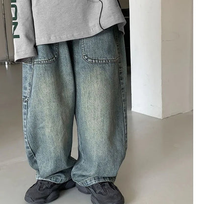 Kids Cartoon Patch Denim Jeans | Boys | Elastic Waist | Loose Fit | Casual Everyday Pants | Steven & Levon