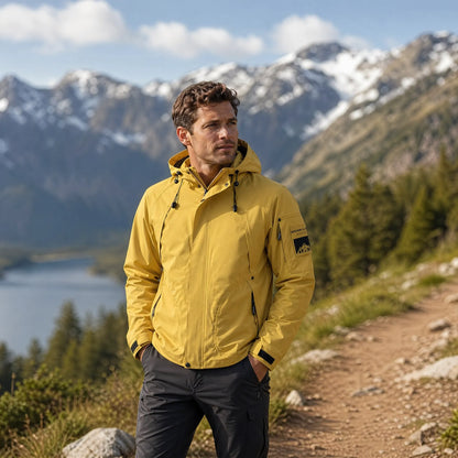 Trailvenx - Hooded Zip-Up Softshell Windbreaker  Outdoor Hiking