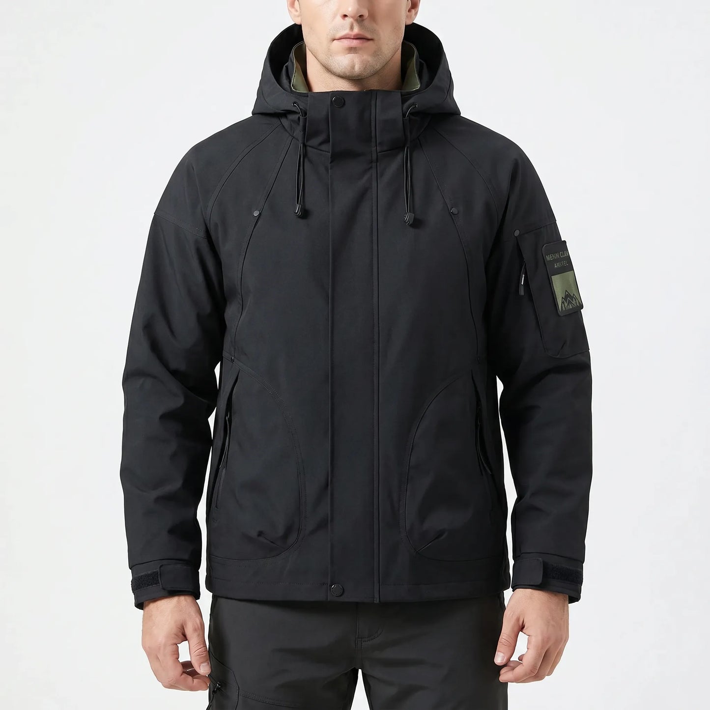Trailvenx - Hooded Zip-Up Softshell Windbreaker  Outdoor Hiking