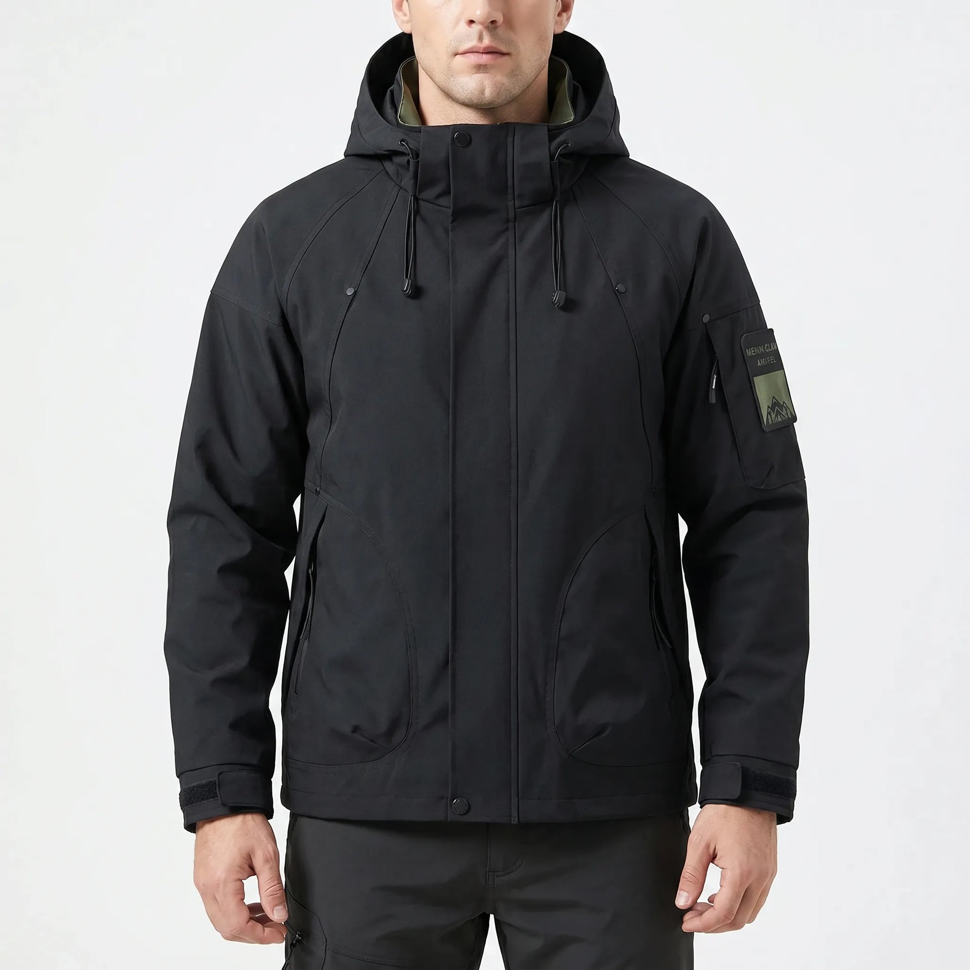 Trailvenx - Hooded Zip-Up Softshell Windbreaker  Outdoor Hiking
