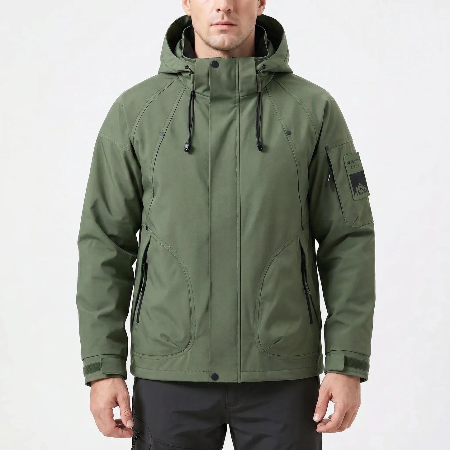 Trailvenx - Hooded Zip-Up Softshell Windbreaker  Outdoor Hiking