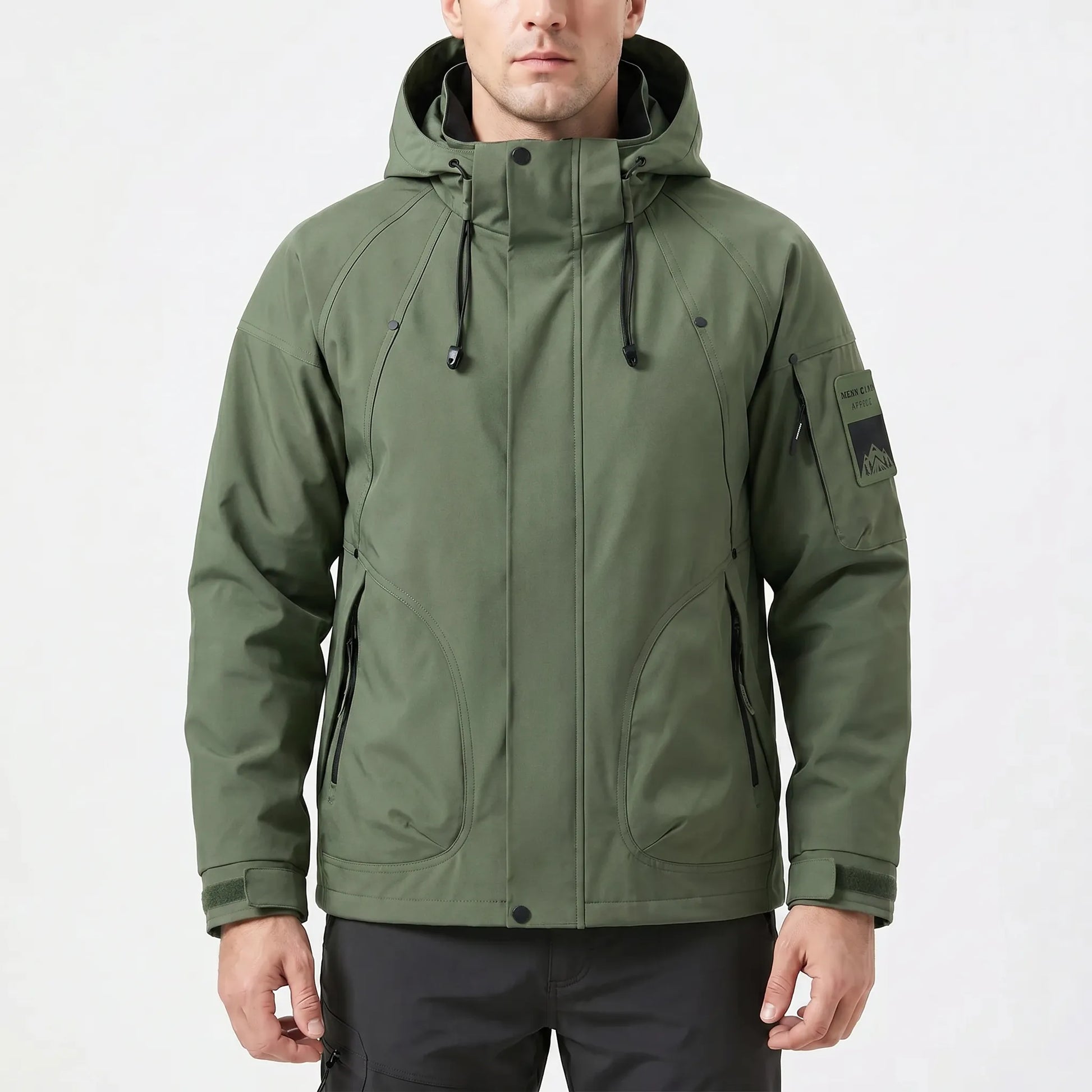 Trailvenx - Hooded Zip-Up Softshell Windbreaker  Outdoor Hiking
