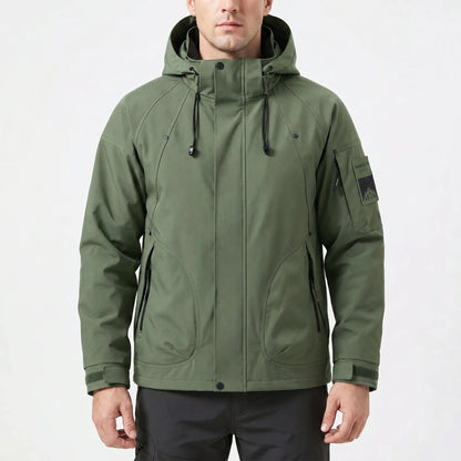 Trailvenx - Hooded Zip-Up Softshell Windbreaker  Outdoor Hiking