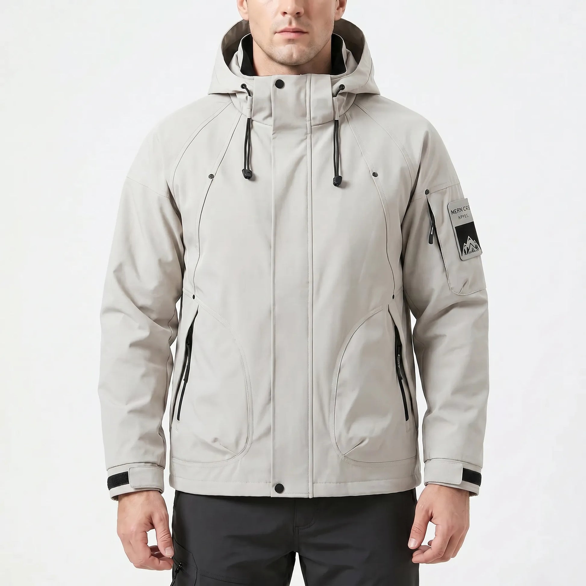 Trailvenx - Hooded Zip-Up Softshell Windbreaker  Outdoor Hiking