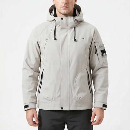 Trailvenx - Hooded Zip-Up Softshell Windbreaker  Outdoor Hiking