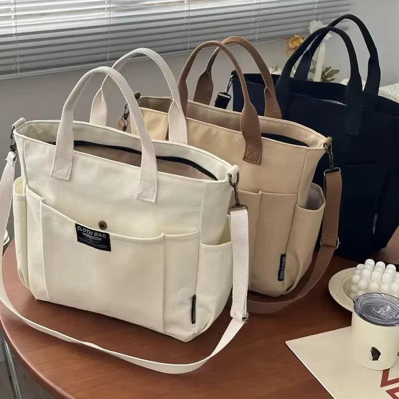 Women's Canvas Tote Bag | Large Capacity | 15.6" Laptop Shoulder Bag | Steven & Levon