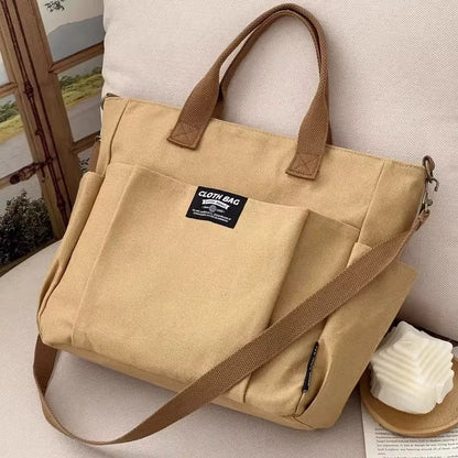 Women's Canvas Tote Bag | Large Capacity | 15.6" Laptop Shoulder Bag | Steven & Levon