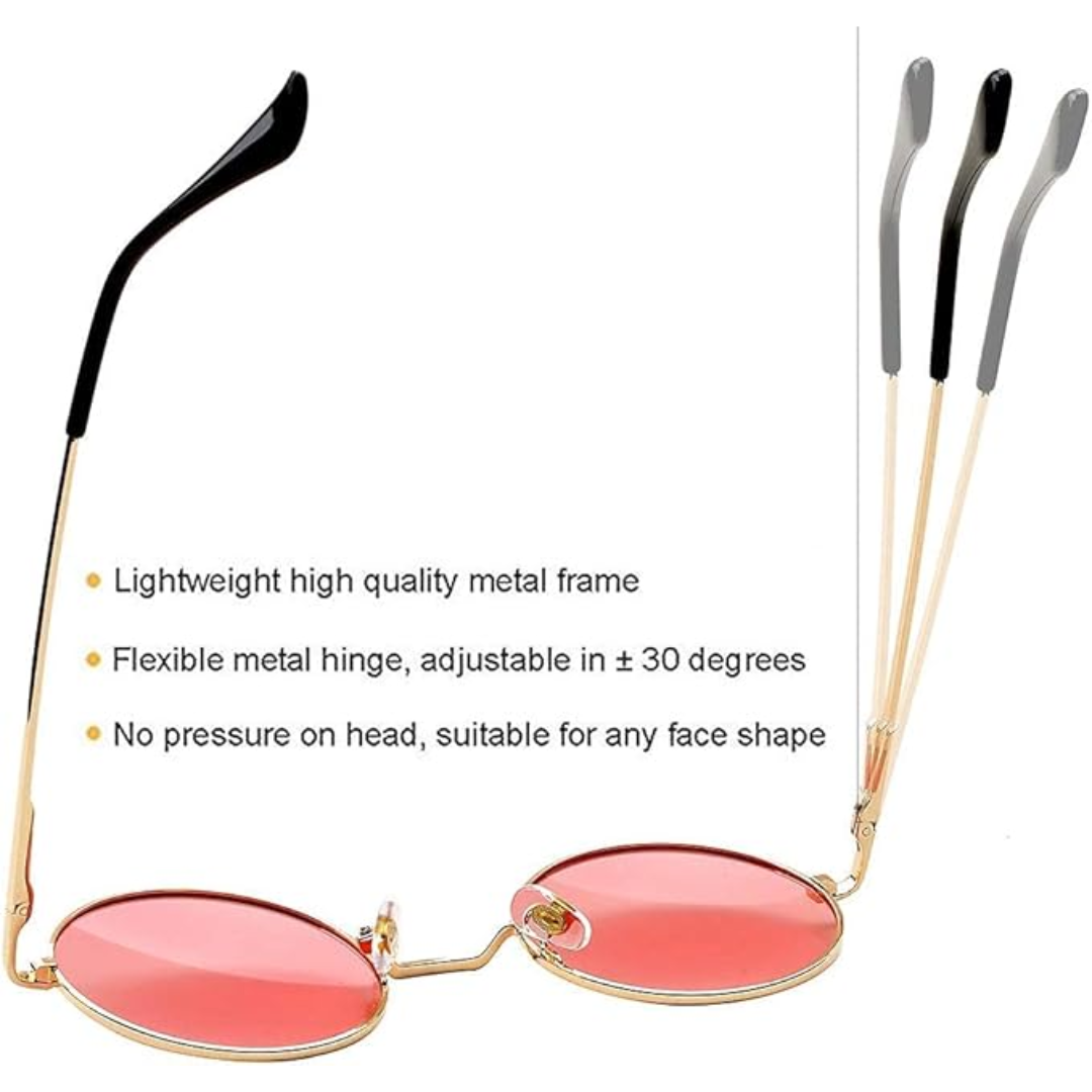 Round Polarized Sunglasses | Unisex | Lightweight Metal Frame | UV Protection | Everyday Eyewear | Steven & Levon