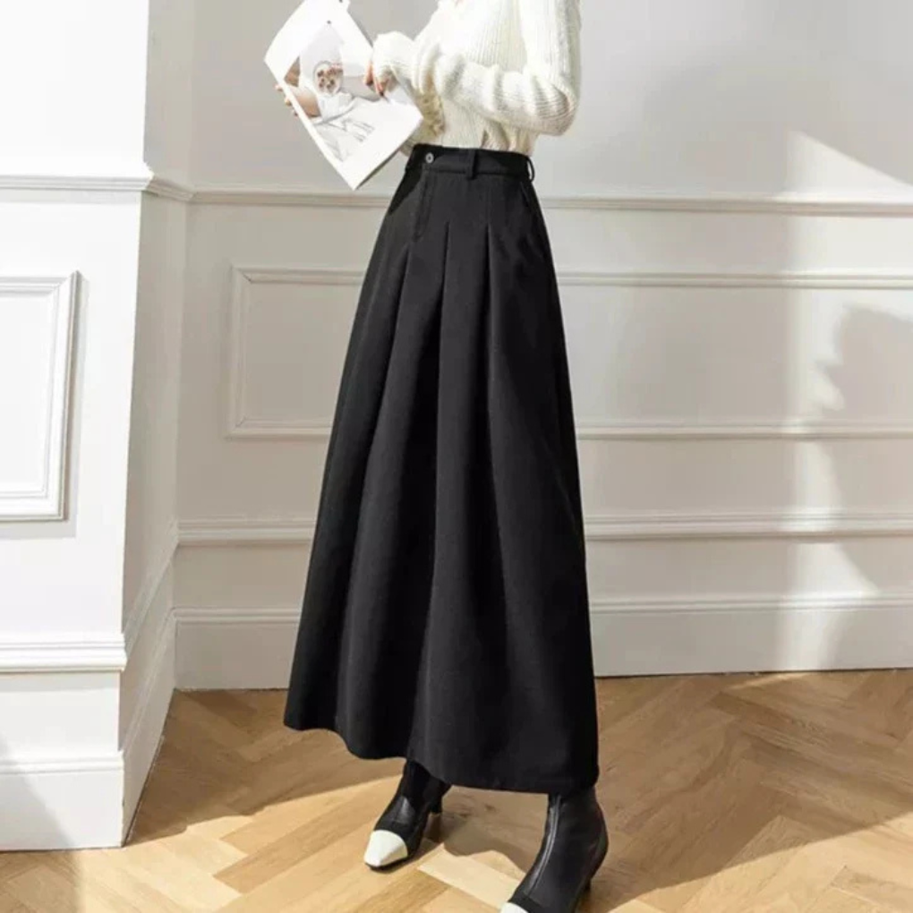 Women's Elegant Midi Skirt | Women | High Waist | Flattering A-Line Silhouette | Smart Casual & Occasion Wear | Steven & Levon