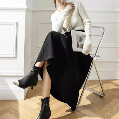 Women's Elegant Midi Skirt | Women | High Waist | Flattering A-Line Silhouette | Smart Casual & Occasion Wear | Steven & Levon