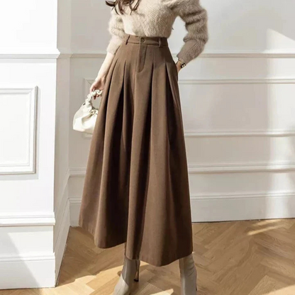 Women's Elegant Midi Skirt | Women | High Waist | Flattering A-Line Silhouette | Smart Casual & Occasion Wear | Steven & Levon