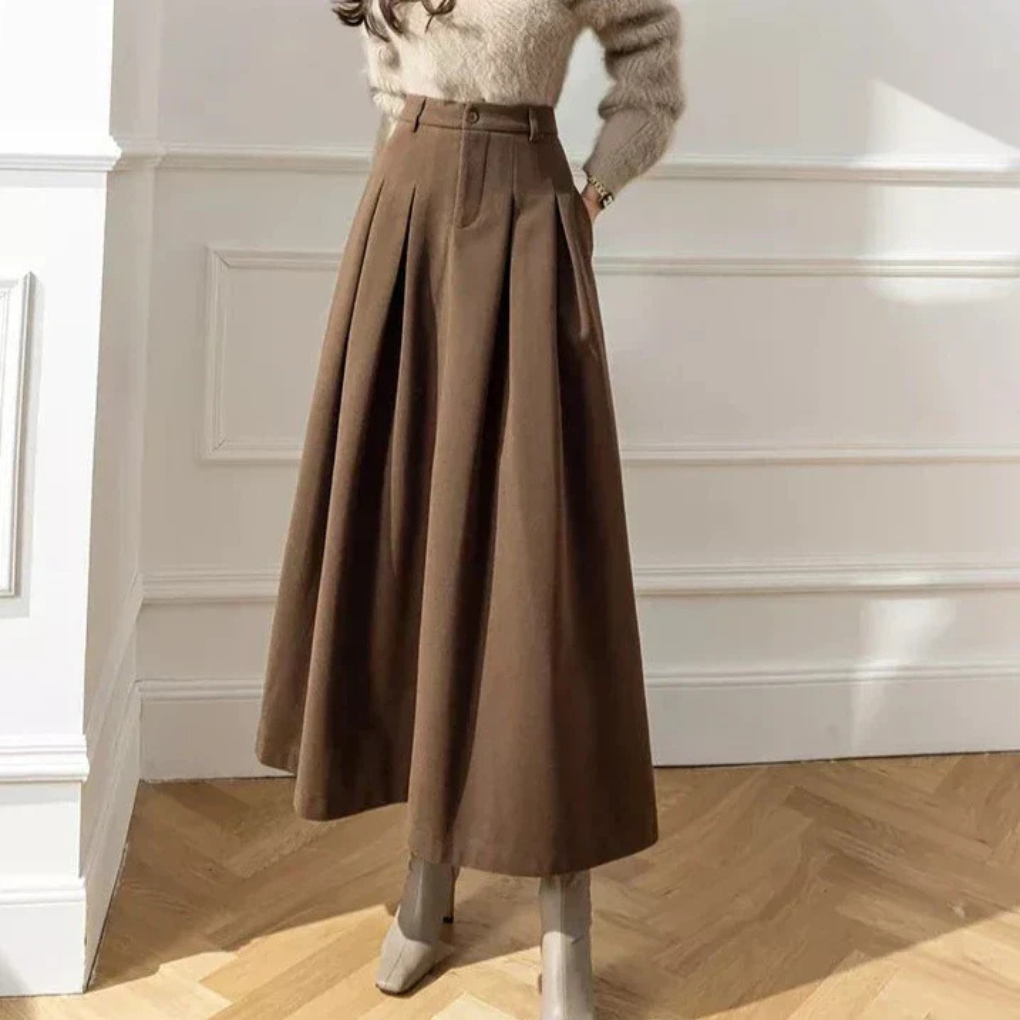Women's Elegant Midi Skirt | Women | High Waist | Flattering A-Line Silhouette | Smart Casual & Occasion Wear | Steven & Levon