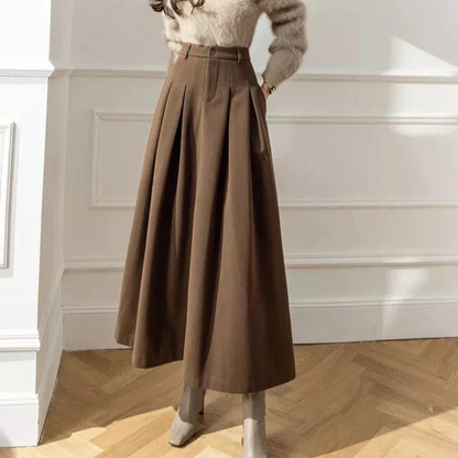 Women's Elegant Midi Skirt | Women | High Waist | Flattering A-Line Silhouette | Smart Casual & Occasion Wear | Steven & Levon