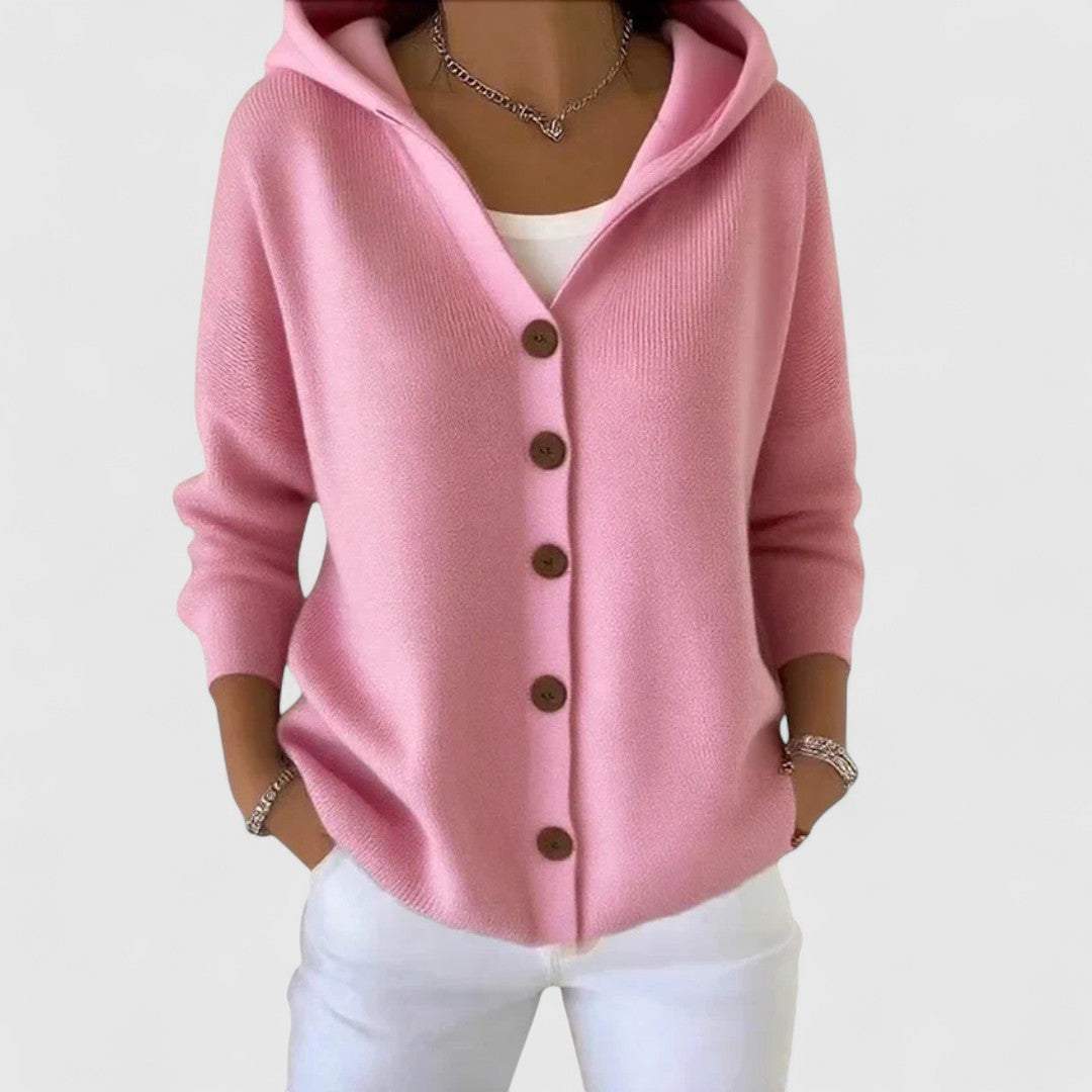 Fine Knit Cardigan | Women | Button Front | Lightweight Knit | Smart Casual Style | Steven & Levon