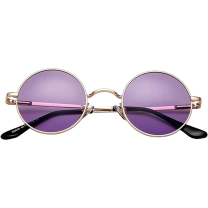 Round Polarized Sunglasses | Unisex | Lightweight Metal Frame | UV Protection | Everyday Eyewear | Steven & Levon
