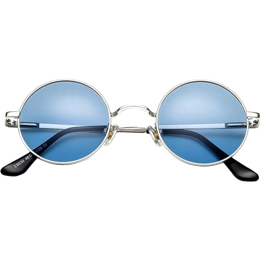 Round Polarized Sunglasses | Unisex | Lightweight Metal Frame | UV Protection | Everyday Eyewear | Steven & Levon