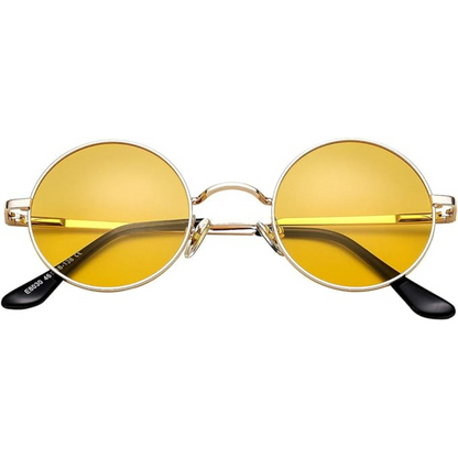 Round Polarized Sunglasses | Unisex | Lightweight Metal Frame | UV Protection | Everyday Eyewear | Steven & Levon