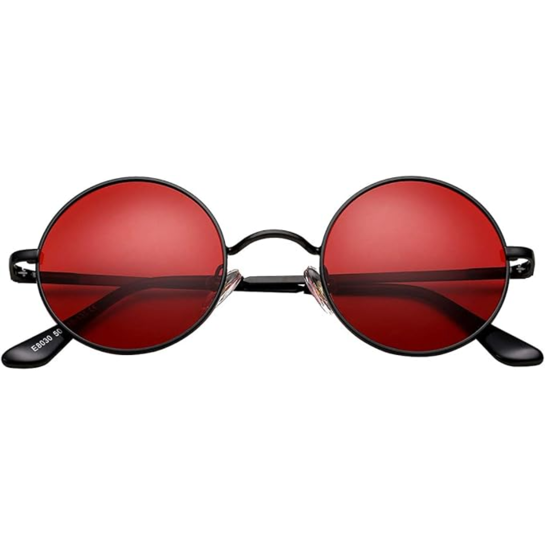 Round Polarized Sunglasses | Unisex | Lightweight Metal Frame | UV Protection | Everyday Eyewear | Steven & Levon