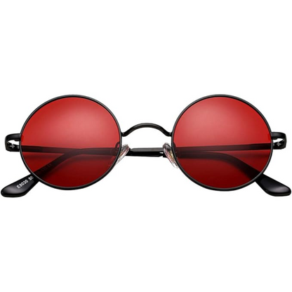 Round Polarized Sunglasses | Unisex | Lightweight Metal Frame | UV Protection | Everyday Eyewear | Steven & Levon