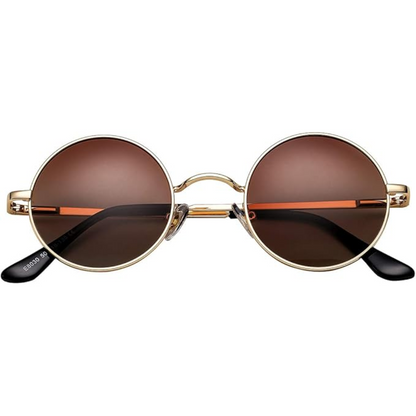 Round Polarized Sunglasses | Unisex | Lightweight Metal Frame | UV Protection | Everyday Eyewear | Steven & Levon