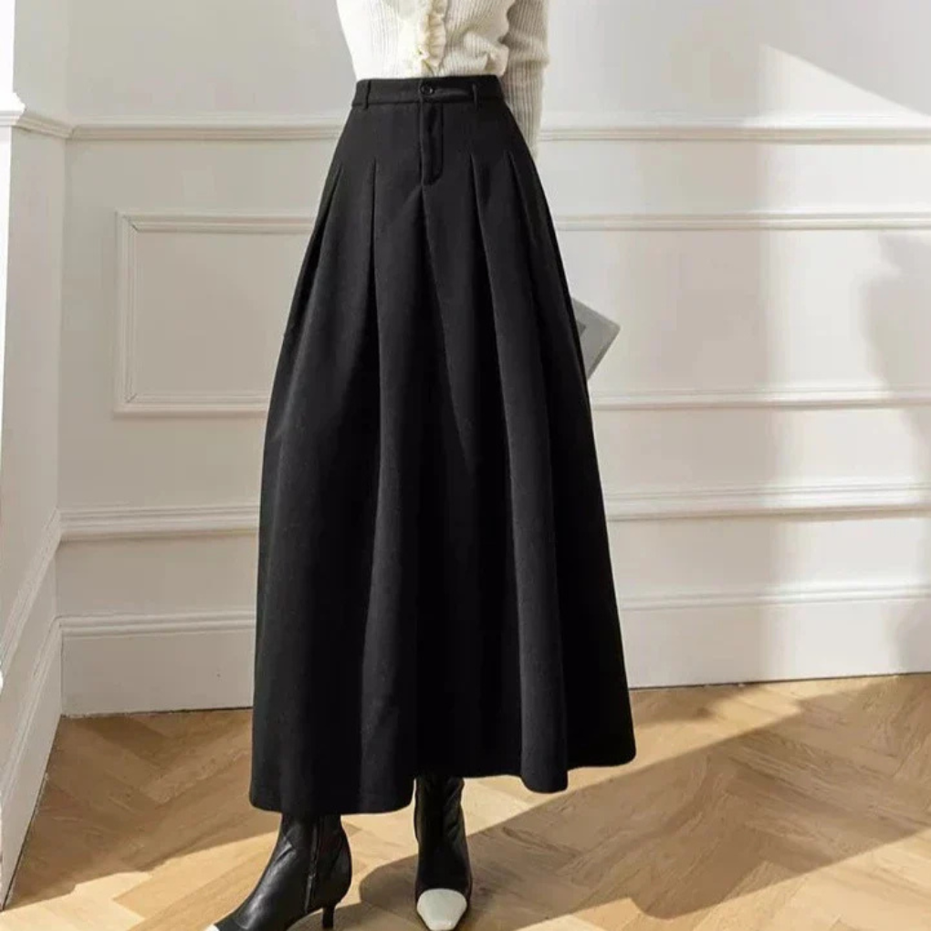 Women's Elegant Midi Skirt | Women | High Waist | Flattering A-Line Silhouette | Smart Casual & Occasion Wear | Steven & Levon