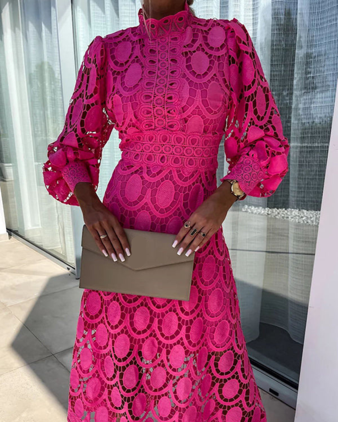 Women's Wrap Midi Dress | Elegant Evening & Wedding Guest Dress | Steven & Levon