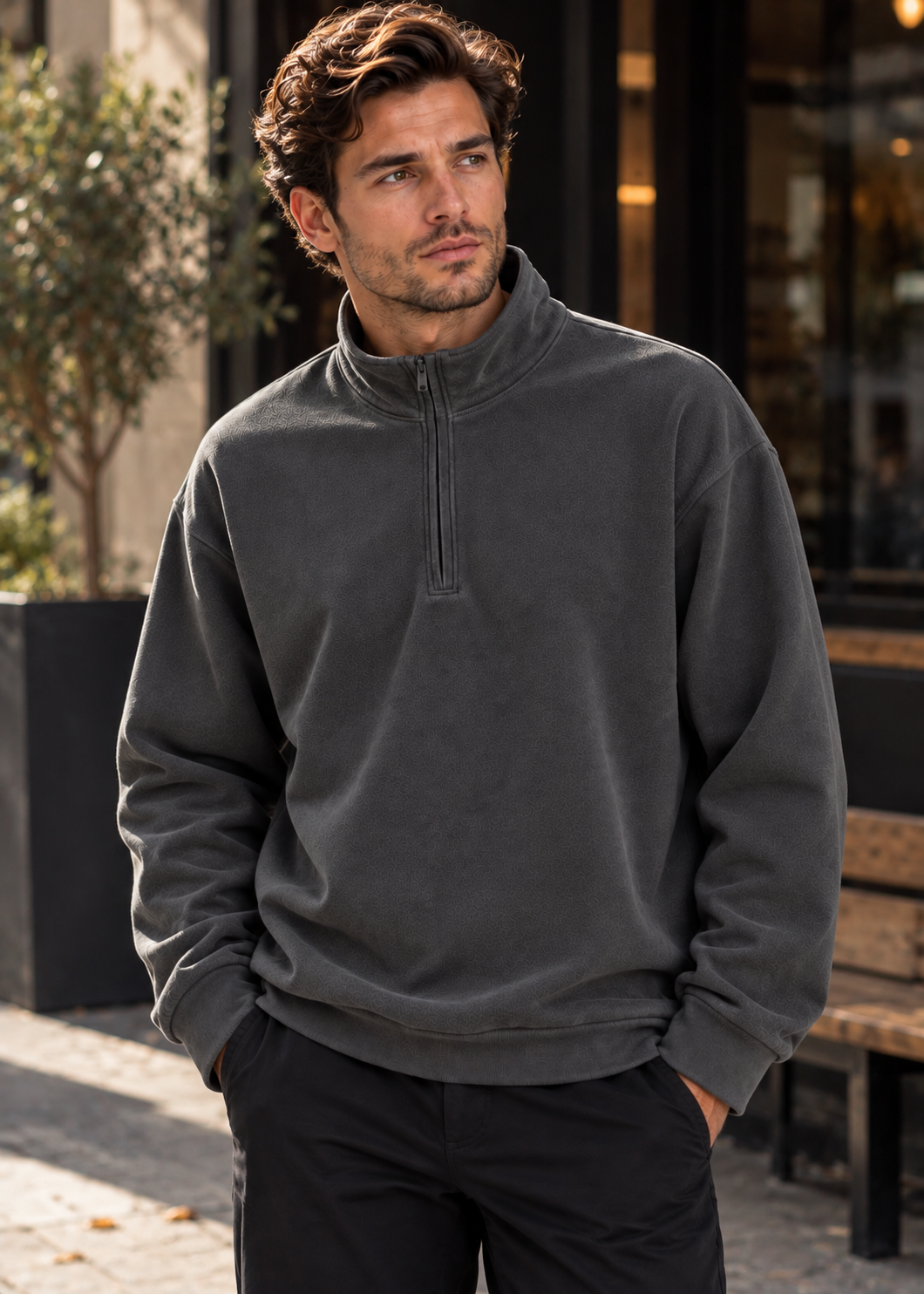 Men's Classic Half Zip Jumper | Soft Comfortable Layering Pullover | Steven & Levon