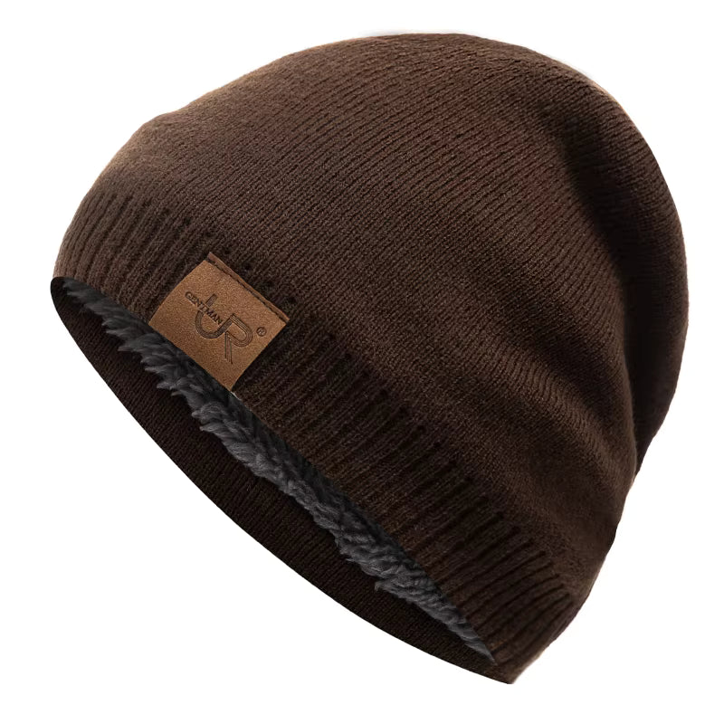 Winter Beanie | Unisex Warm Fur Lined Knitted Hat for Outdoor Sports & Casual Wear | Steven & Levon