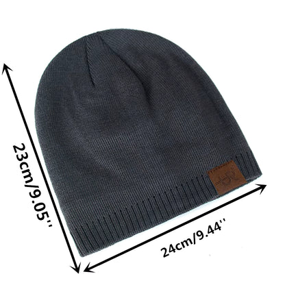 Winter Beanie | Unisex Warm Fur Lined Knitted Hat for Outdoor Sports & Casual Wear | Steven & Levon