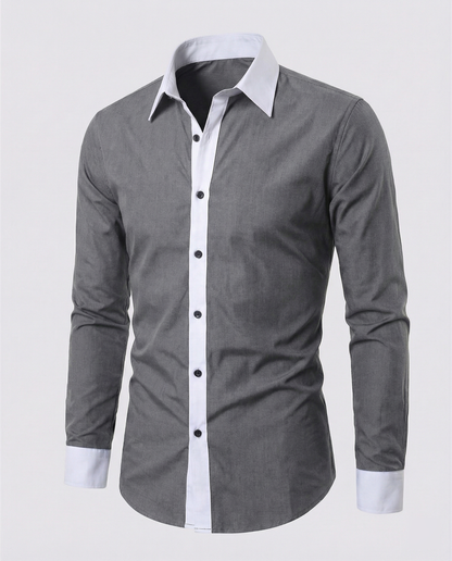 Men's Two-Tone Shirt | Men | Slim Fit | Casual Button-Up | Steven & Levon