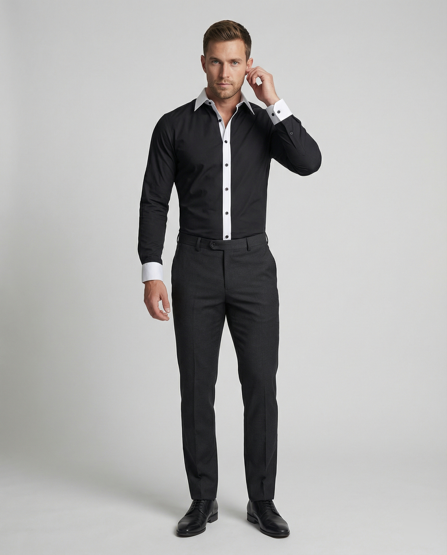 Men's Two-Tone Shirt | Men | Slim Fit | Casual Button-Up | Steven & Levon