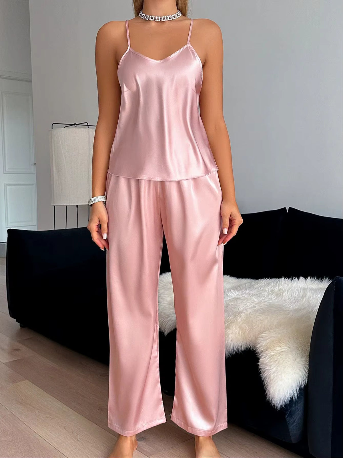 V-Neck Pajama Set | Women's Soft Breathable 2-Piece | Relaxed Fit Loungewear | Steven & Levon